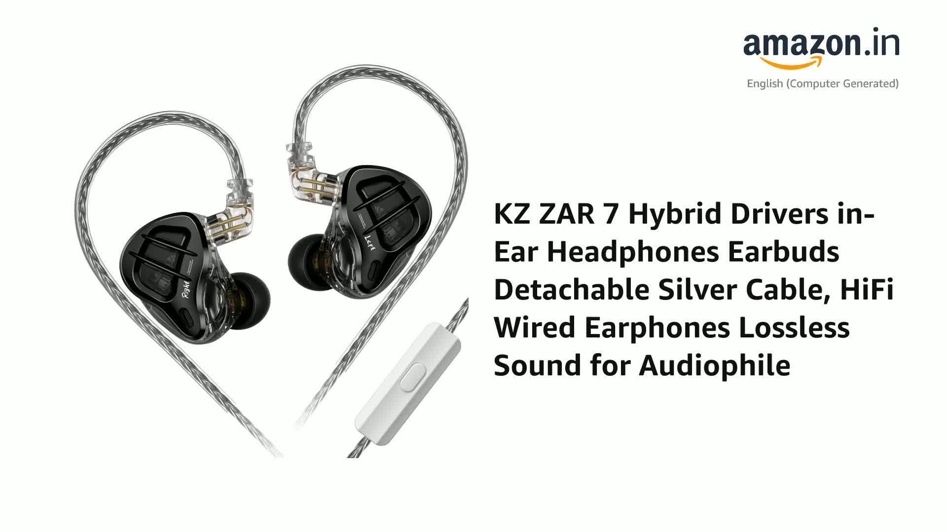 KZ ZAR Écouteurs Intra-Auriculaires HiFi 1DD + 7BA - Son Premium Avec Micro