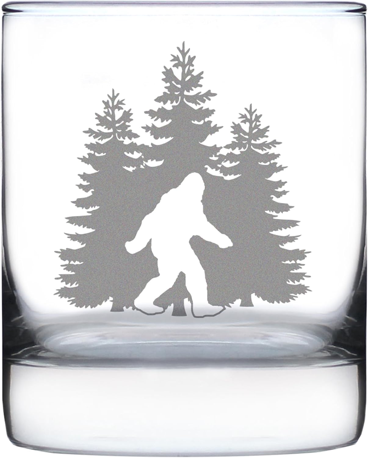 Bevvee Bigfoot Whiskey Rocks Glass - Funny Bigfoot Gifts for Sasquatch Enthusiasts - Set of 2-10.25 Oz Rocks Glasses