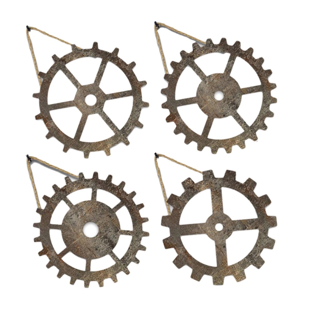 Ornements en bois d'engrenages Alasum au design industriel raffiné pour habillage mural de prestige