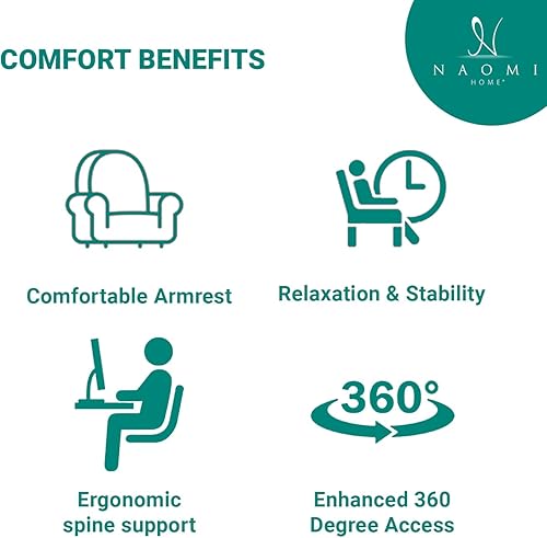 Miniatura 21 de Naomi Home Frida Silla moderna de mediados de siglo, sillas decorativas con marco de madera duradera para sala de estar, silla de lectura con