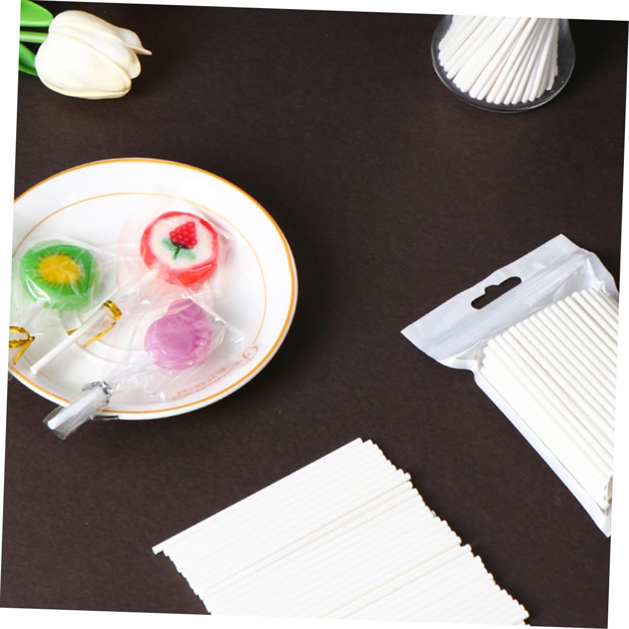 Lollipop Sticks 200pcs Paper DIY Candy Making Accessories