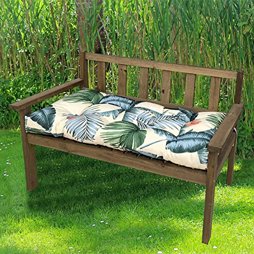 Atiasrama Indoor/Outdoor Bench Cushion Waterproof-51.2" X19.7 Overstuffed Lounger Swing Cushions,Non-Slip Patio Garden Furniture Seat Pads For Loveseat Wicker Bench #TOP6