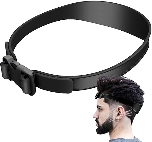 Banda de corte de pelo de silicona, banda guía de corte de pelo curva, guía de decoloración de silicona y plantilla de afeitado de escote, banda