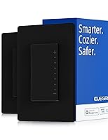 Vista 8 de ELEGRP Atenuador de luz inteligente DPR30, interruptor de atenuación WiFi de 2,4 GHz compatible con Alexa y Google Assistant, de un solo polo/3