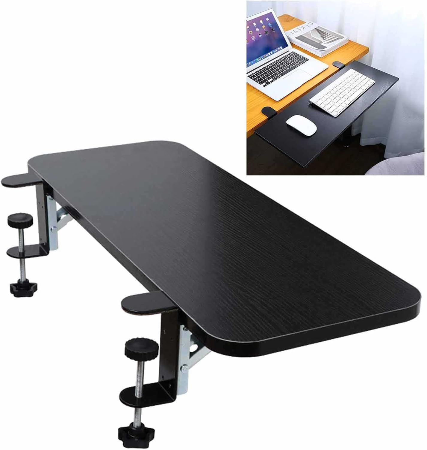 Ergonomic Keyboard Tray, Foldable Desk Extender Tray Table, Computer