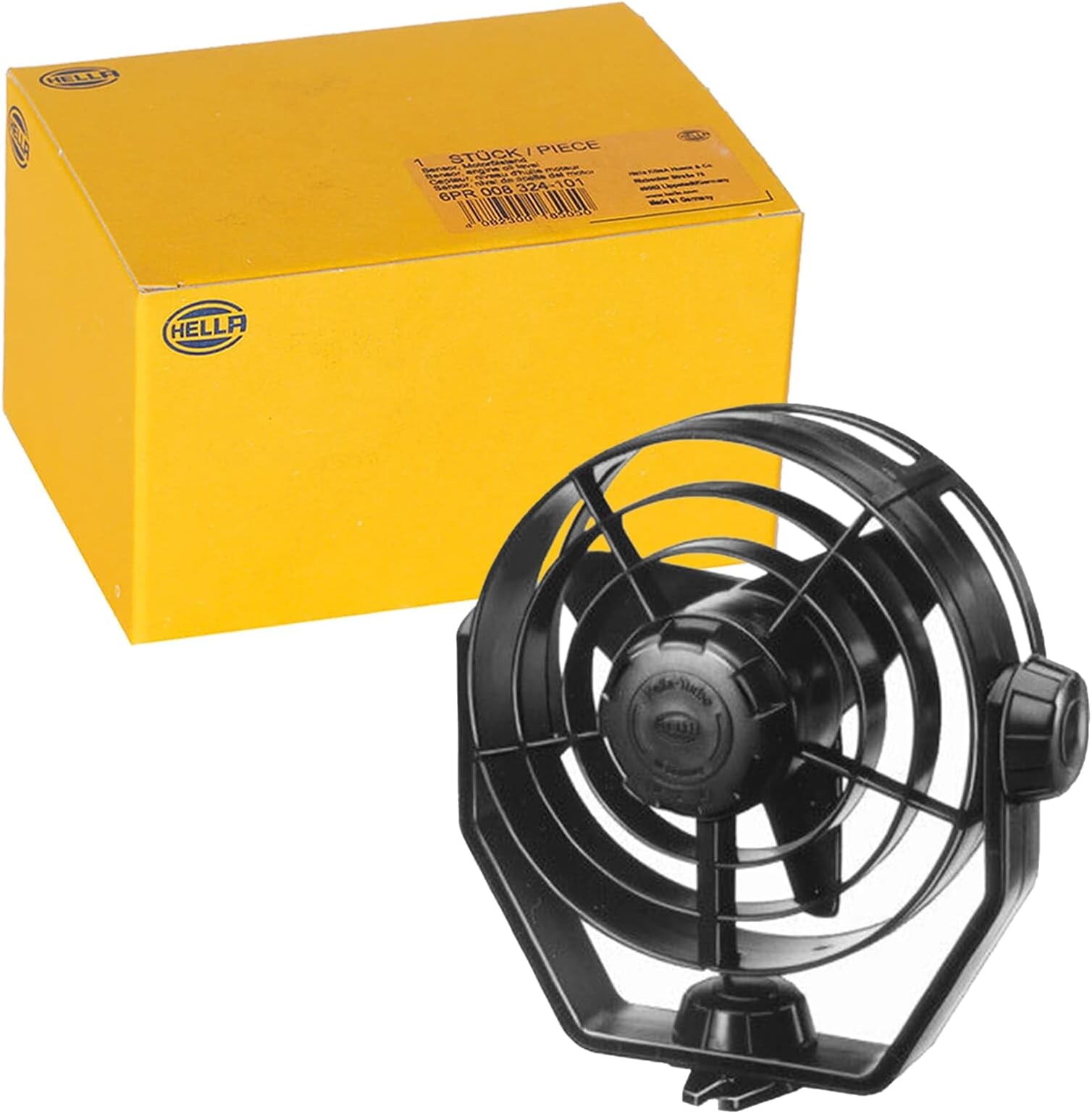 HELLA 8EV 003 361-001 Fan - Turbo - 12V - 6.5W - Black - Cable: 1400mm