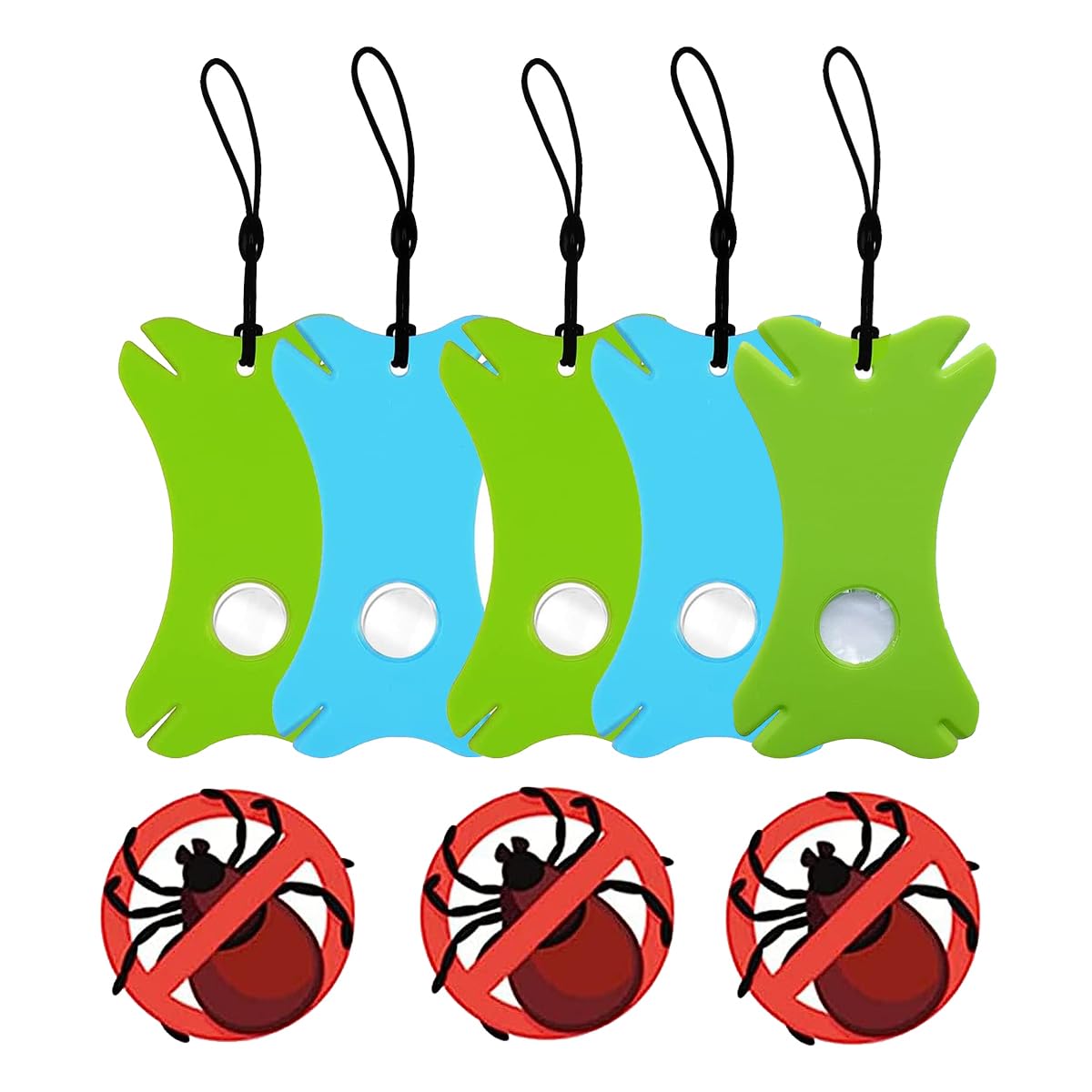 Jaesy Lee Remove Ticks Quickly and Easily - Pack of 5 Tick Cards with Magnifying Glass for People, Children, Dogs and Cats