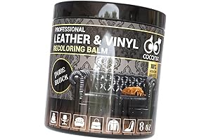 COCONIX Black Leather Recoloring Balm - Renew and Restore Faded, Cracked, Scuffed...