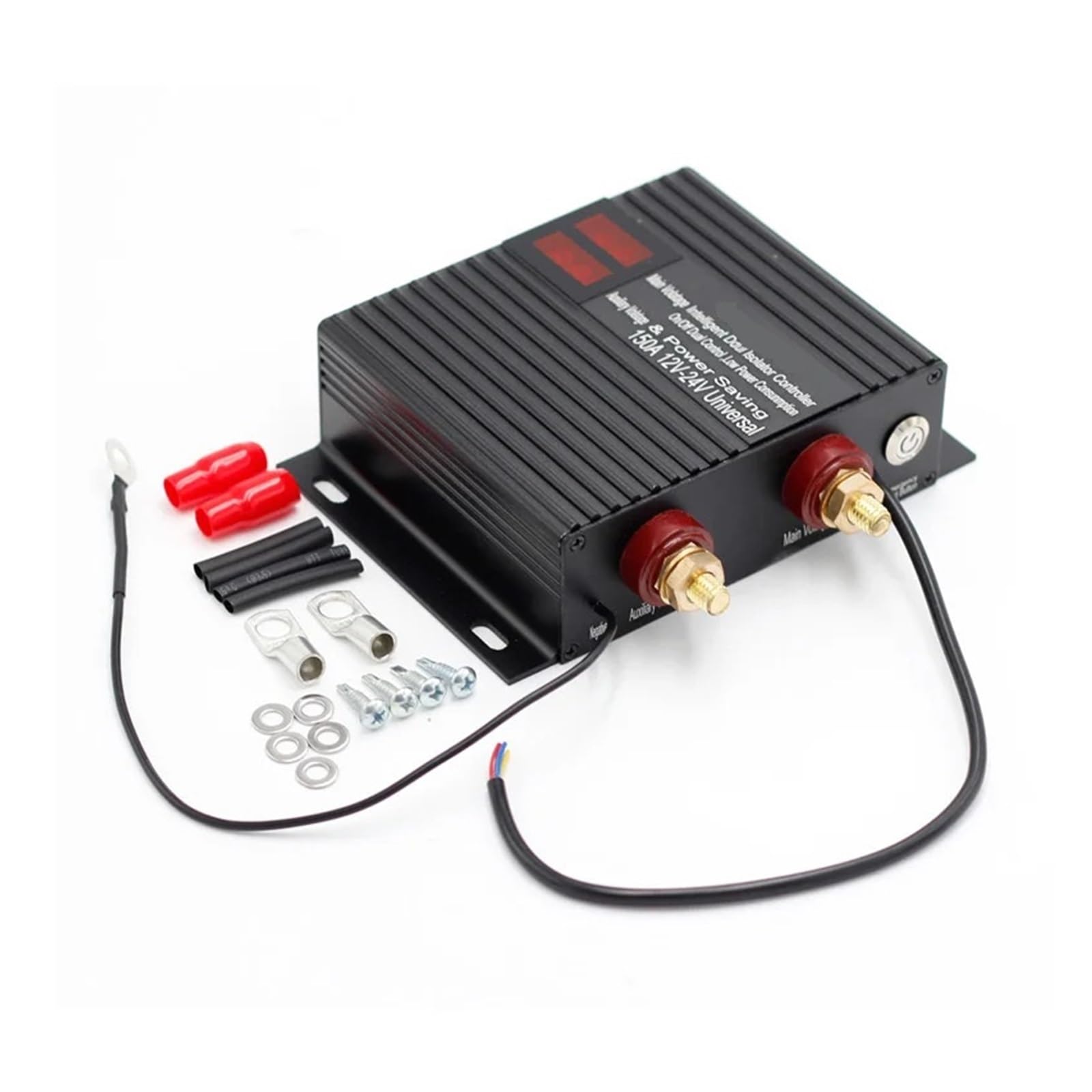 Interruptor de corte de la batería Relé de voltaje de 150 AMP, 12 V/24 V for batería de automóvil, camión, ATV, controlador de arranque, interruptor de encendido, carga, aislador inteligente de baterí