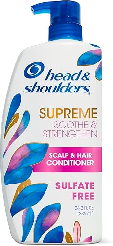 Head & Shoulders Supreme Sulfate Free Conditioner with Argan Oil, Anti-Dandruff Treatment, Soothe & Strengthen Hair & Scalp, 28.2 Fl Oz