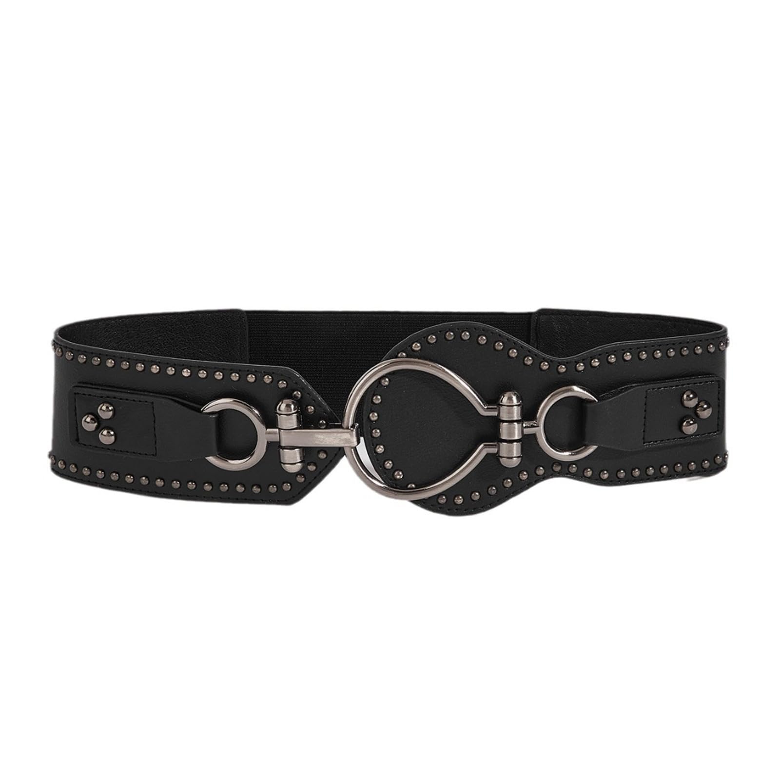 Luckgoni Women's L Uckgoni Waist Belt Oversized Buckle Waist Belt Punk Skinny Chain With Buckle Modern Waistband Waist Chain Studded Belt