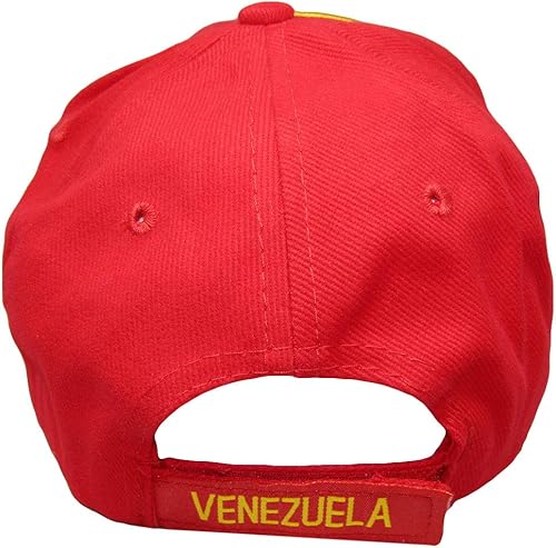 Vista 5 de Venezuela 7 estrellas rojo azul real amarillo letras cresta parche en el lado bordado gorra sombrero, Multi