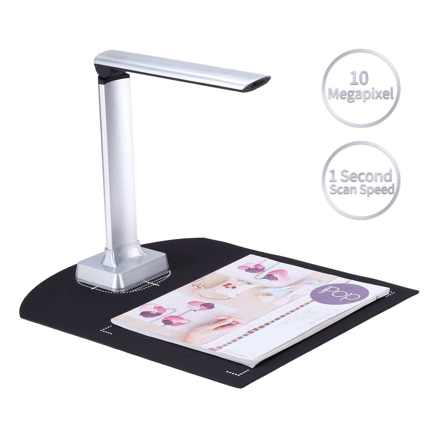 Scanner de Documents, Haute résolution 10 MP, Portable, Format A4, pour PC, Connexion USB, Conception Pliable, lumière LED, Filigrane, Exportation PDF, numérisation de