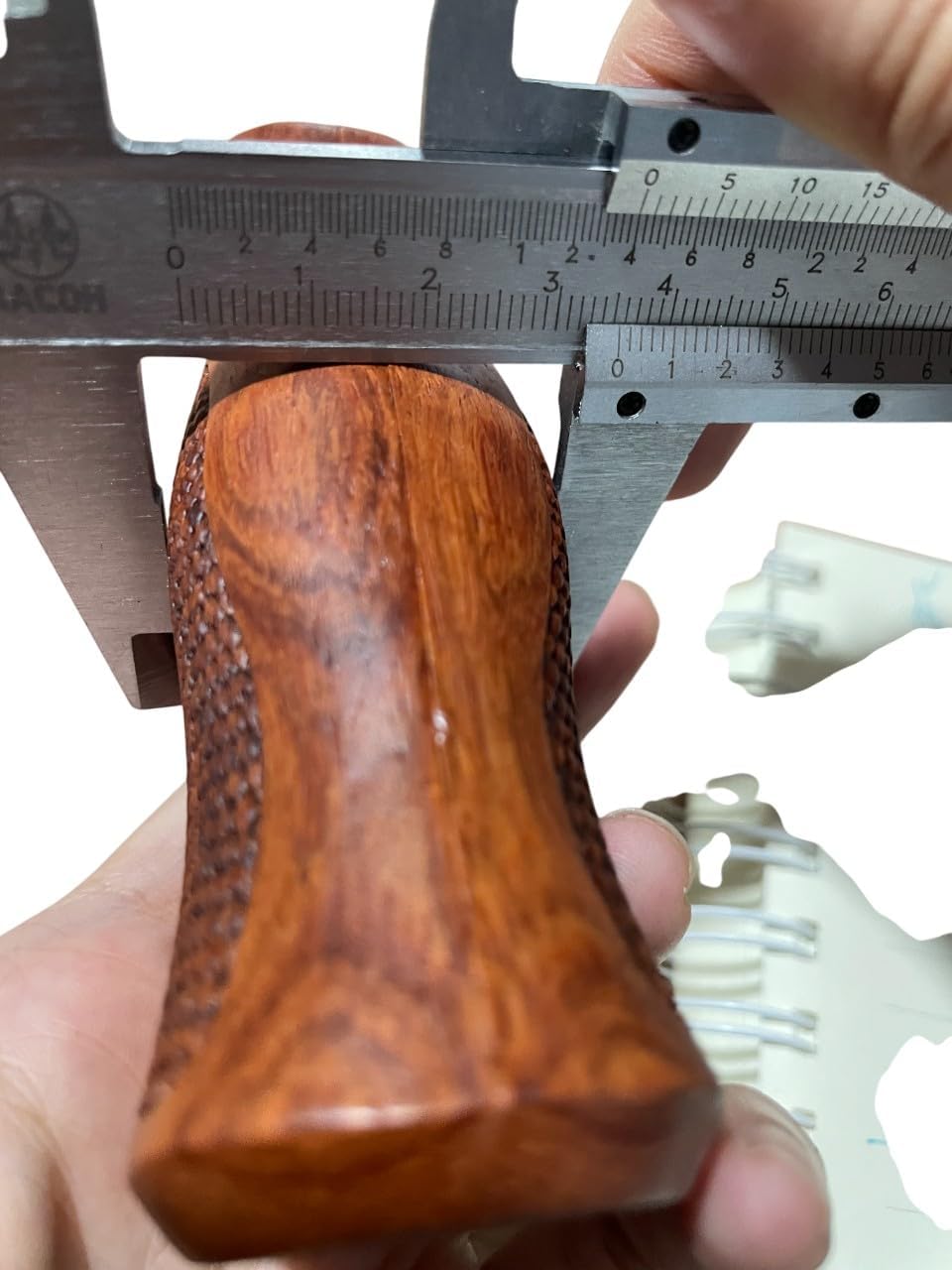 New! Reproduction Padauk Wood Grips Compatible with 5&W, N Frame Square Butt, All Checker Closed Back