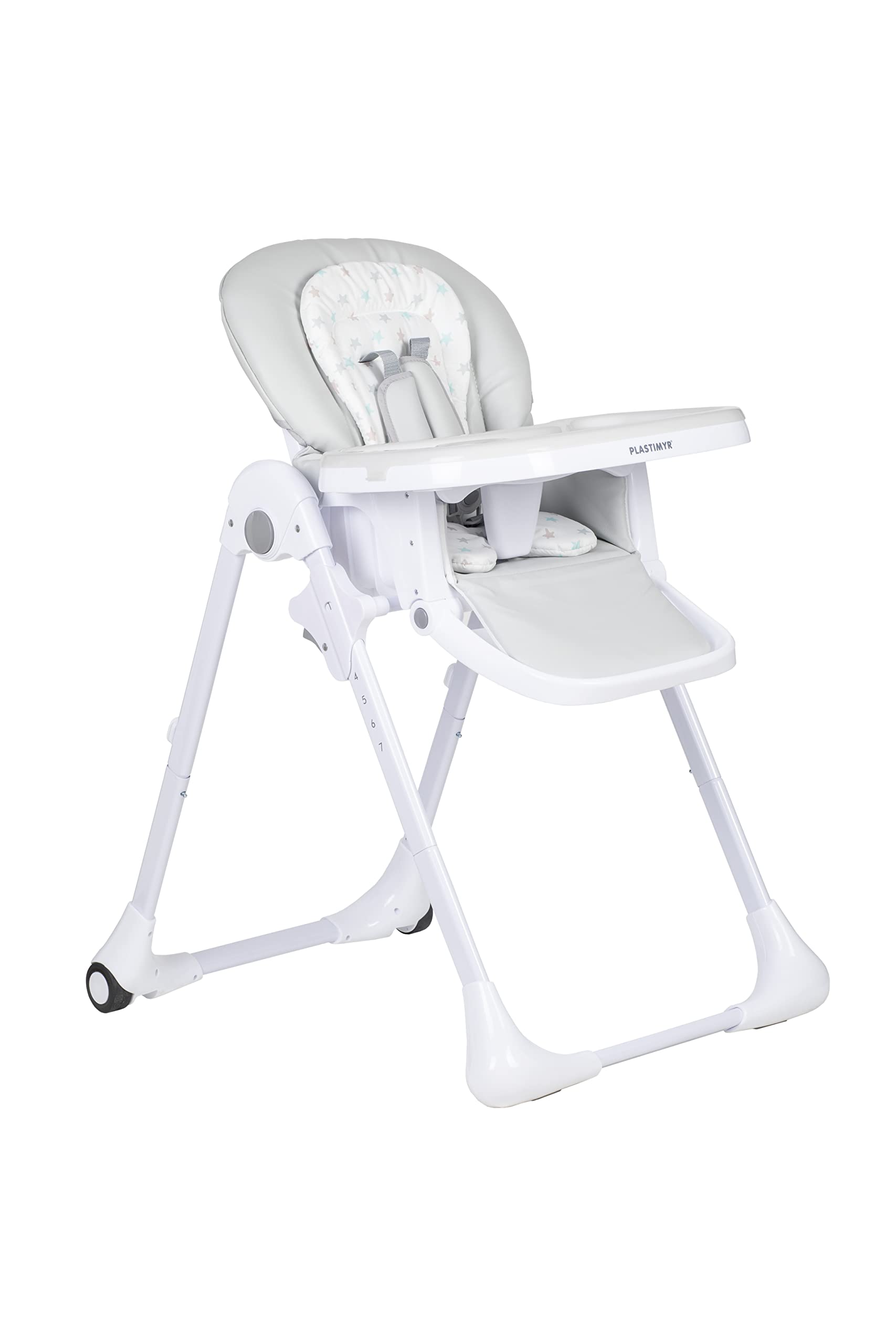 Plastimyr - Trona para Bebe - Trona de Bebe para Comer - Asiento Reclinable 3 Posiciones - Plegable