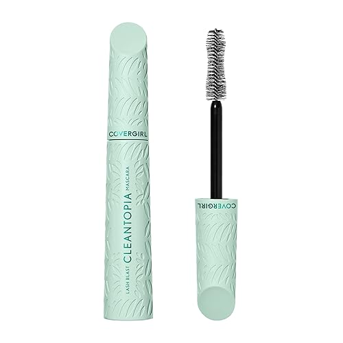 Covergirl Lash Blast Cleantopia Mascara, voluminizadora, a prueba de manchas, fórmula vegana, negro 805, 0.32 onzas