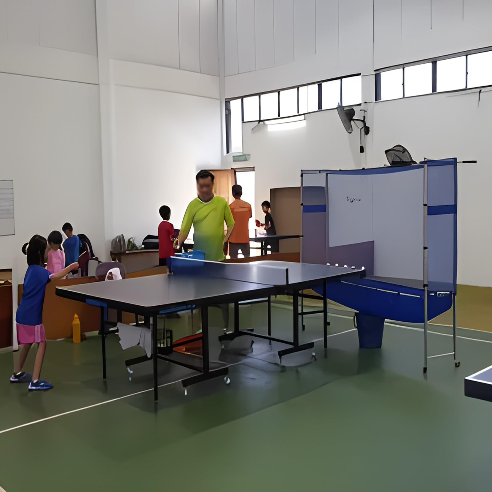 HDYZJQ Professional Table Tennis Ball Catch Net, Rolling Ping Pong Table Net for Any Table 60 to 72 Inch, Training Grounds Table Tennis Ball Catch Net Collector(Blue)