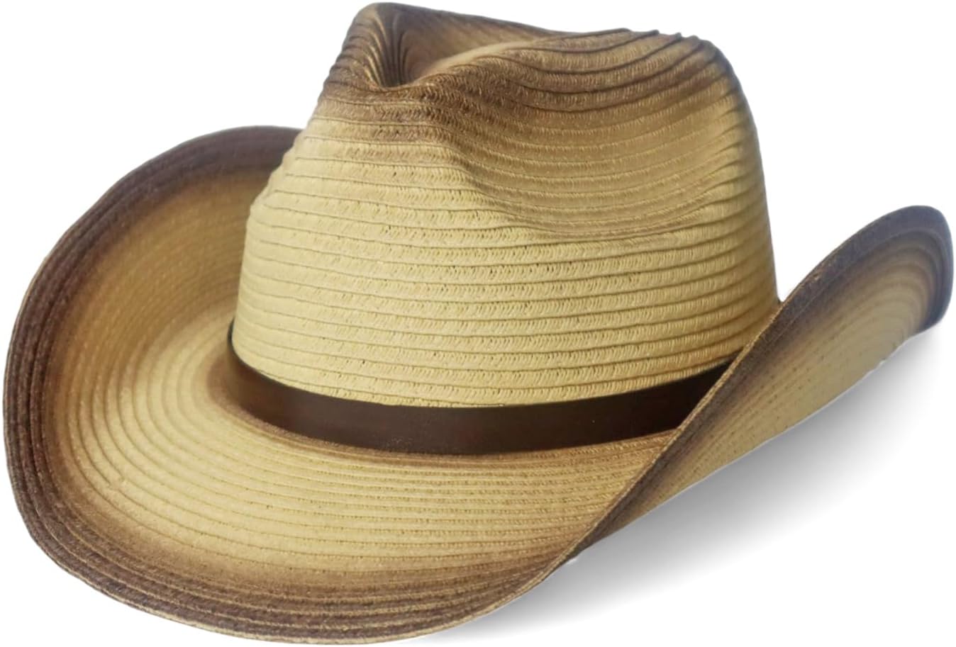 Goldcoast Sunwear Buck Western Drifter Cowboy Hat, 7 1/8-7 1/2, Tea Stain