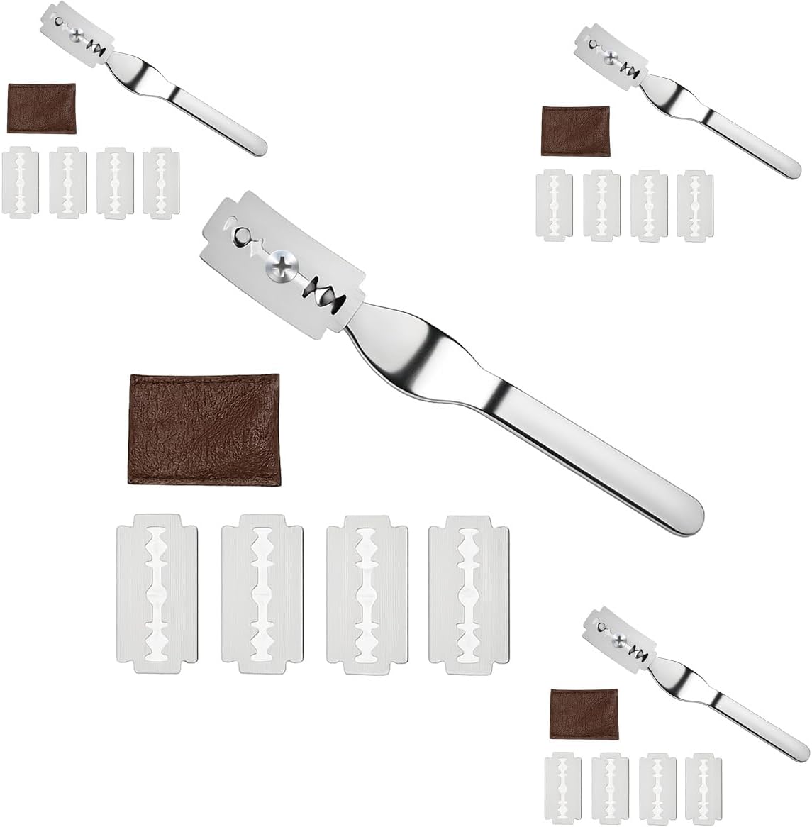 TFORESTER Bread Lame for Sourdough Baking – Stainless Steel Bread Scoring Tool with 5 Razor Blades & Lightweight TPU Cover – Dough Scorer Knife for Artisan Bread, Baker Gift-4Pack