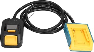 ViaGasaFamido Battery Adapter Portable Lightweight Lithium Battery Adapter with 1.5m Extension Cord for 18V 20V DCB200 Tools Weight Reduction for Screwdriver Impact Wrench Chain Saw