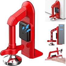Portable Door Lock for Travel with 80dB Alarm, Floor-Braced Door Stopper