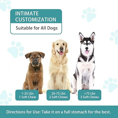 Miniatura 4 de Golosinas calmantes de cáñamo para perros para aliviar la ansiedad 100  dorado proporción de ingredientes naturales golosinas calmantes para perros