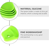 Vista 3 de DOITOOL Soporte para cucharas de silicona, 4 piezas, soporte para utensilios de cocina, espátula, cepillo, cucharón, soporte para cuchara, soporte