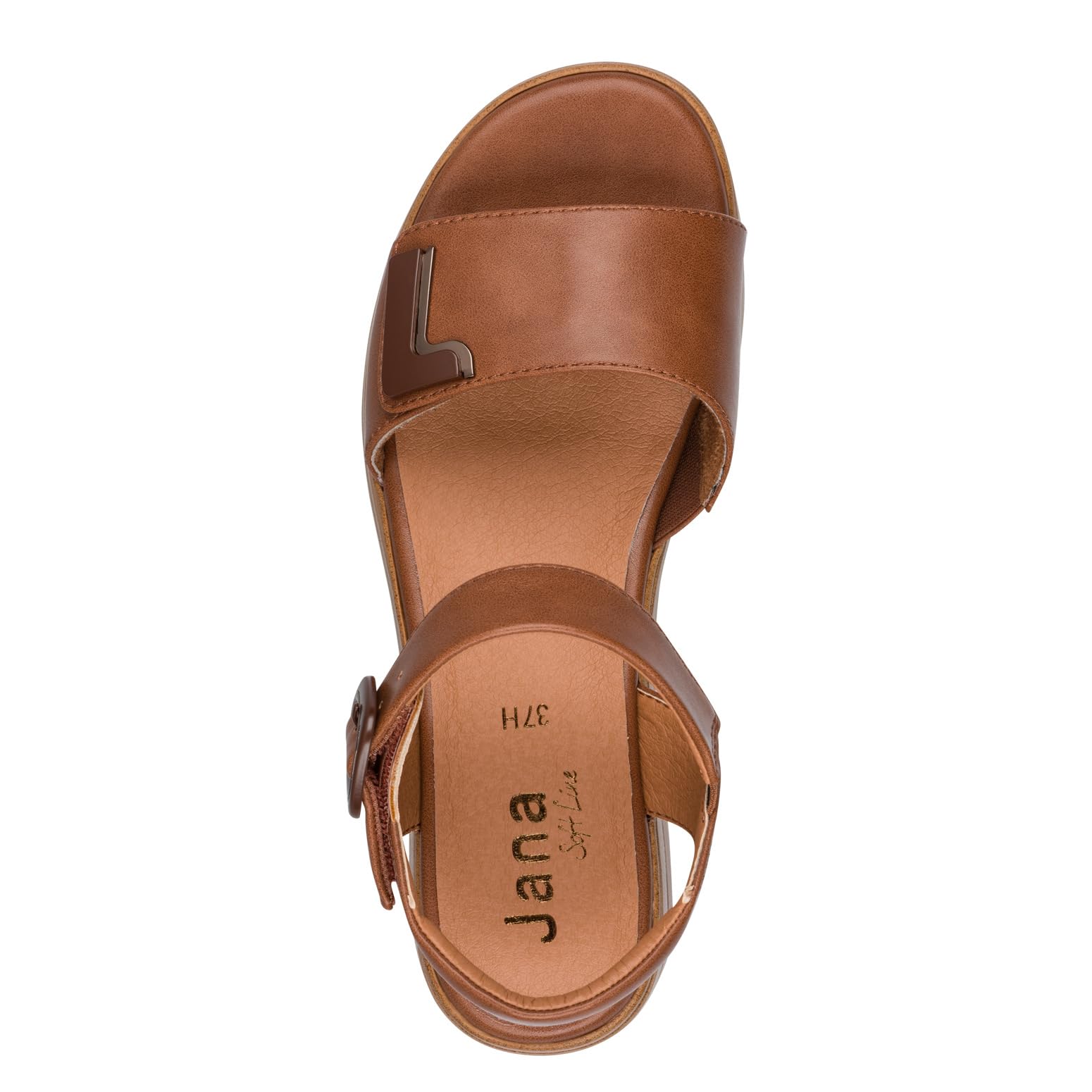 Jana Damen Sandalen Plateau mit Klettverschluss Vegan