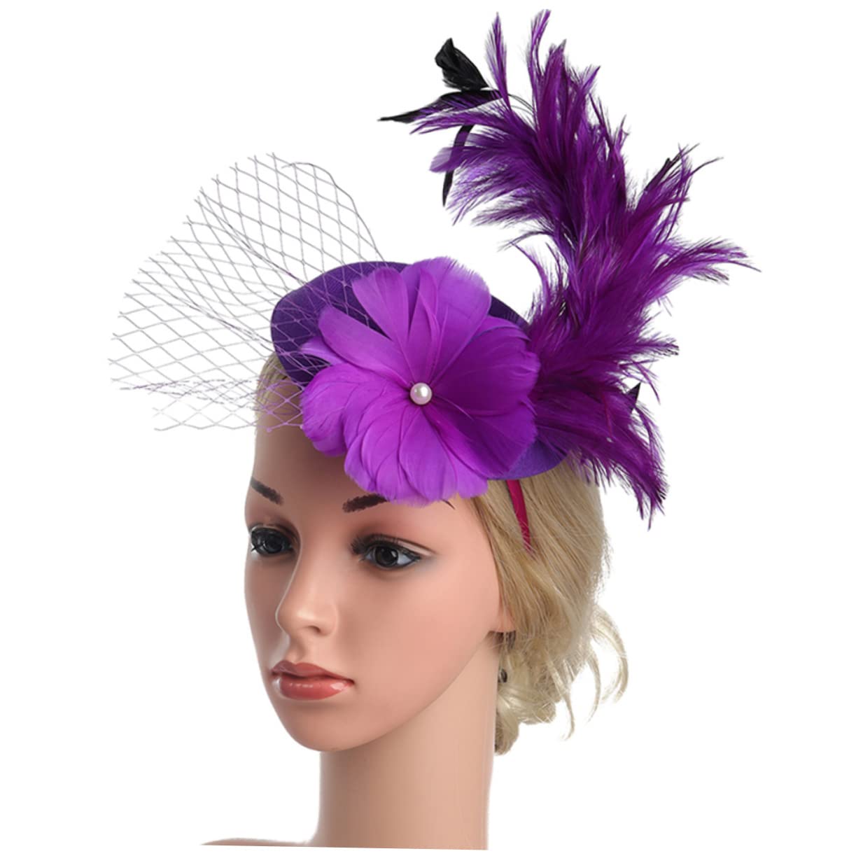 Mikinona 2pezzi Fascinator Cappello Mini per Cerimonie per Matrimoni e Accessorio per
