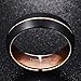 NUNCAD Rose Gold Tungsten Carbide Wedding Band Ring Grooved Black Brushed Finish Comfort Fit Size 7 to 12
