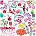 120+Pcs Happy Valentines Day Party Favor Supplies Set includes Heart Glasses, Bracelet, bookmark Perfect for Kids, Preschool Decorations, Photo Props, Wedding, Baby Shower, and School Classroom Prizes.
