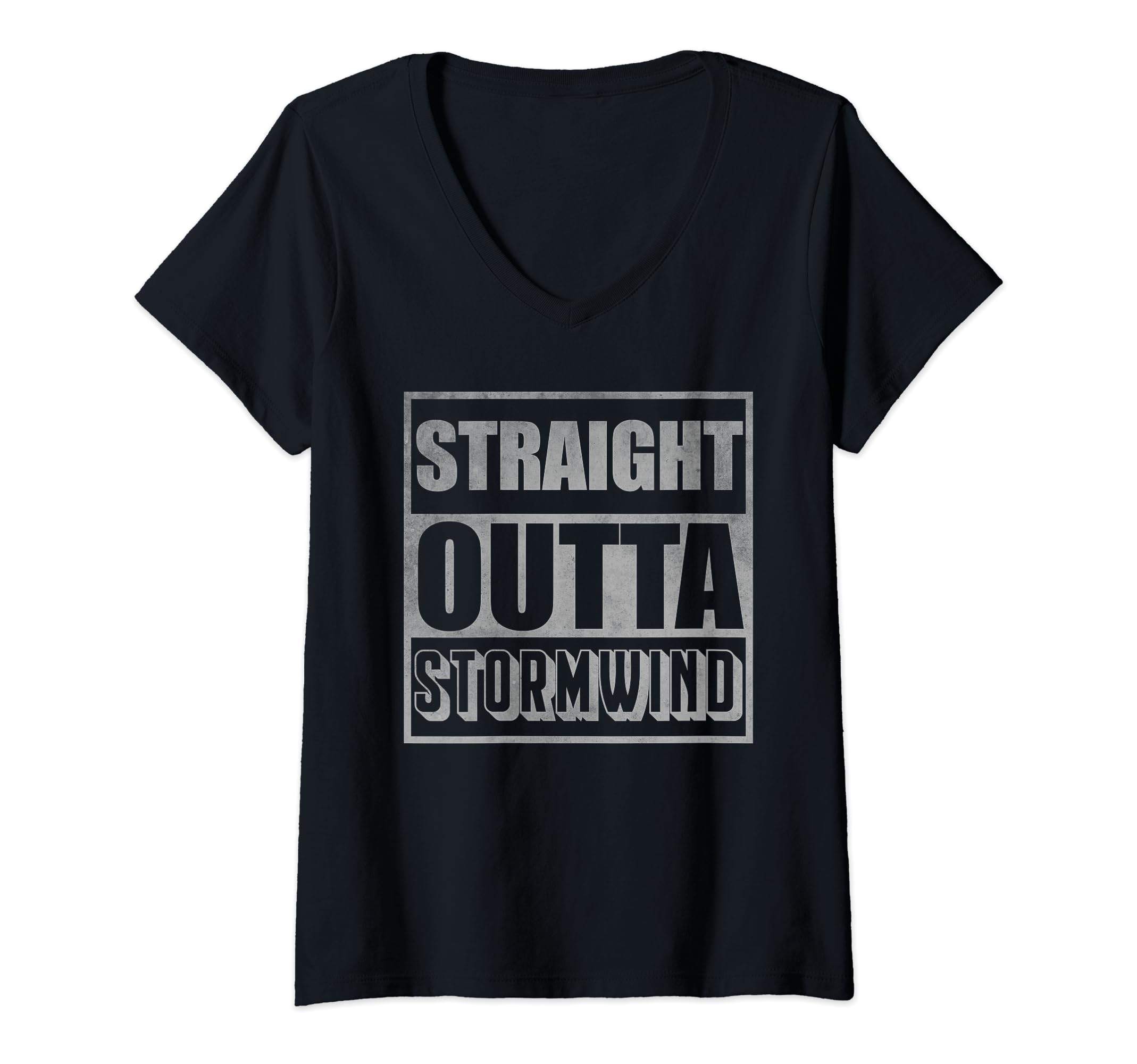 Womens Straight outta stormwind V-Neck T-Shirt