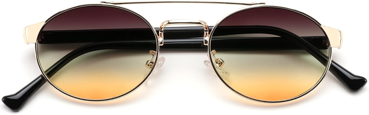 FEISEDY Classic Trendy Oval Sunglasses Women Men Cute Small Shade Metal Frame Sunnies B0264 - Image 7