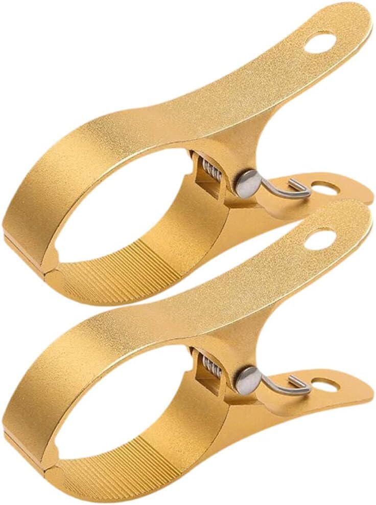 Kichvoe 2pcs Windproof Clothes Clips Heavy Duty Laundry Clamps for Drying Blankets Towels and Clothes Backyard Bathroom and Office Aluminum Alloy Strong Grip