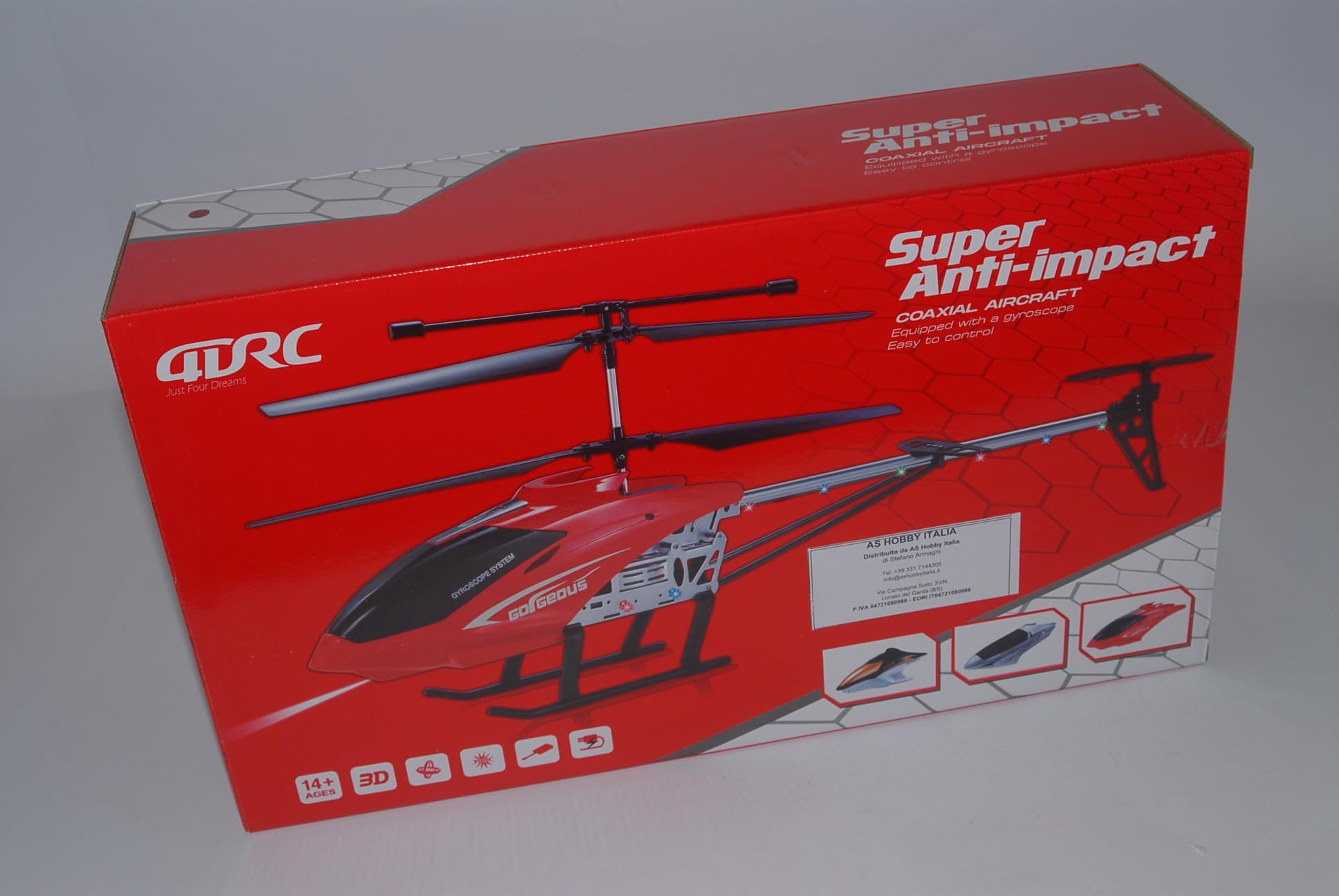 Elicottero Radiocomandato XXL 70 cm AiJH Blu 2.4GHz – Elicottero RC con Giroscopio 6 Assi