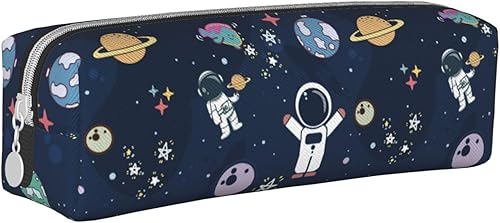 NDZHZEO Estuche para lápices de astronauta del espacio exterior, bolsa de maquillaje, bolsa de cosméticos, caja de artículos estacionarios para