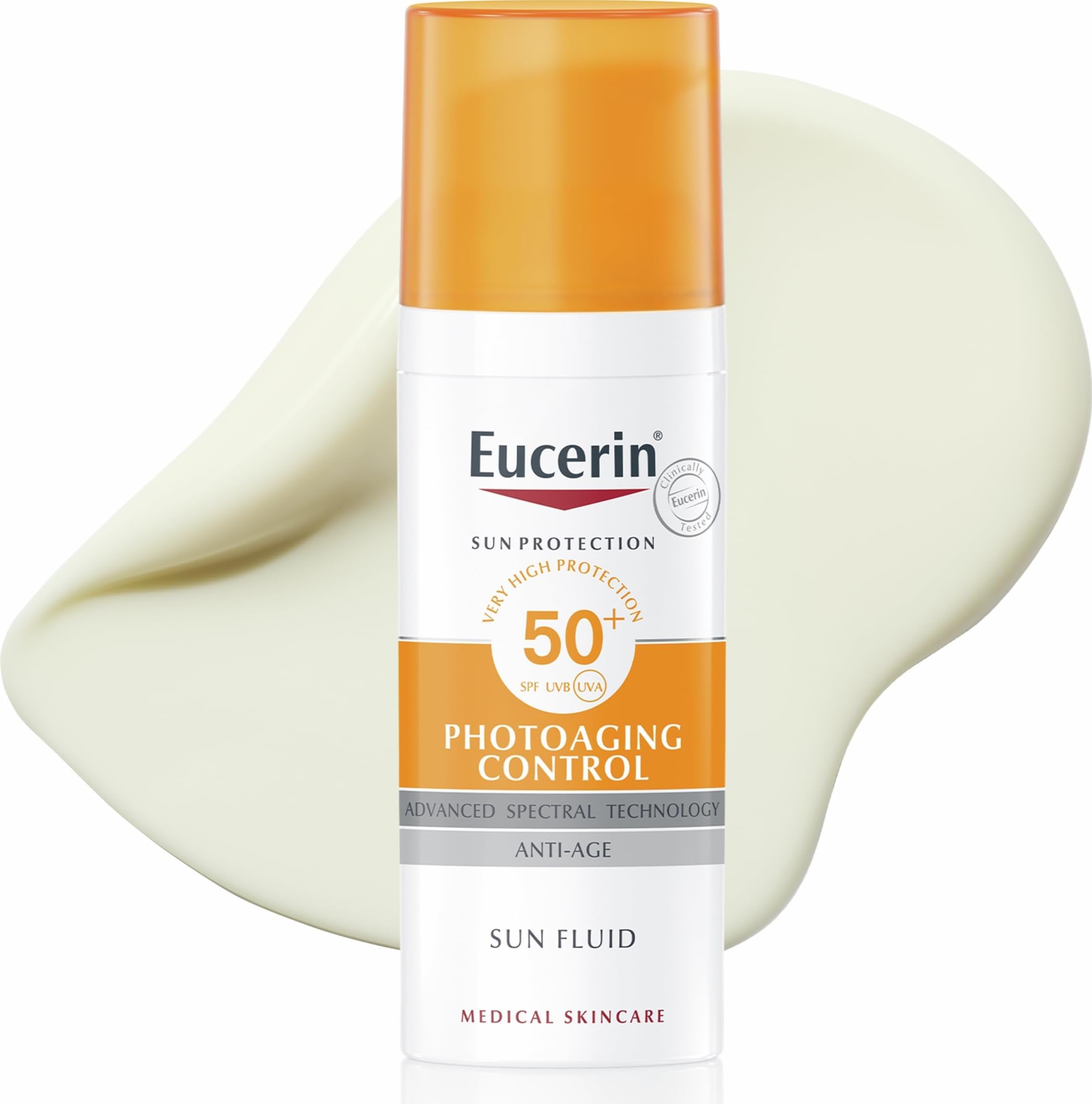 Photoageing Control Sun Fluid SPF 50+ 50ml, Advanced Protection from Sun-Induced Photoageing and Wrinkles, Anti-Age Facial Sunscreen with UV Filter and Hyaluronic Acid