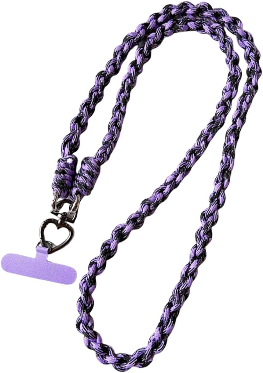 1Pcs Bohemian Style Braided Flower Cell Phone Lanyard Handmade Braided Crossbody Bag Lanyard Shoulder Neck Lanyard