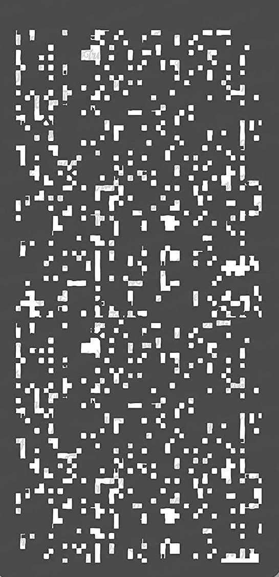 CrafTreat Reusable Background Pattern Stencils for Painting on Wood - Digital Data - 4X8 Inches - Pattern Stencils for Art Journaling - Pixel Stencil