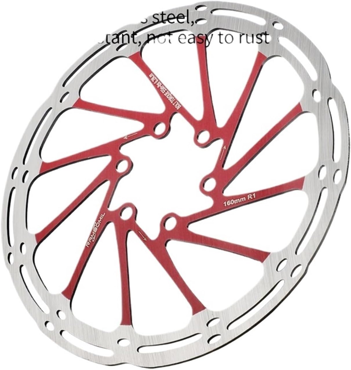 Bicycle Disc Brake Rotor 140/160/180/203mm 6-Bolt Stainless Steel MTB Mountain Road Bike Brake Disc Quick Cooling Ultralight(160mm Black)