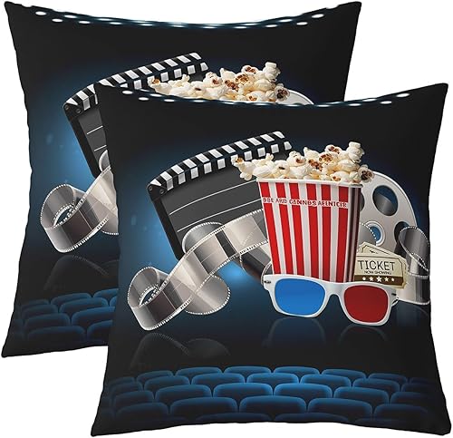 Miniatura 13 de Juego de 2 fundas de almohada de fiesta de los años 80 de 18 x 18 pulgadas, fundas de cojín de casete de audio, fundas de almohada con temática de