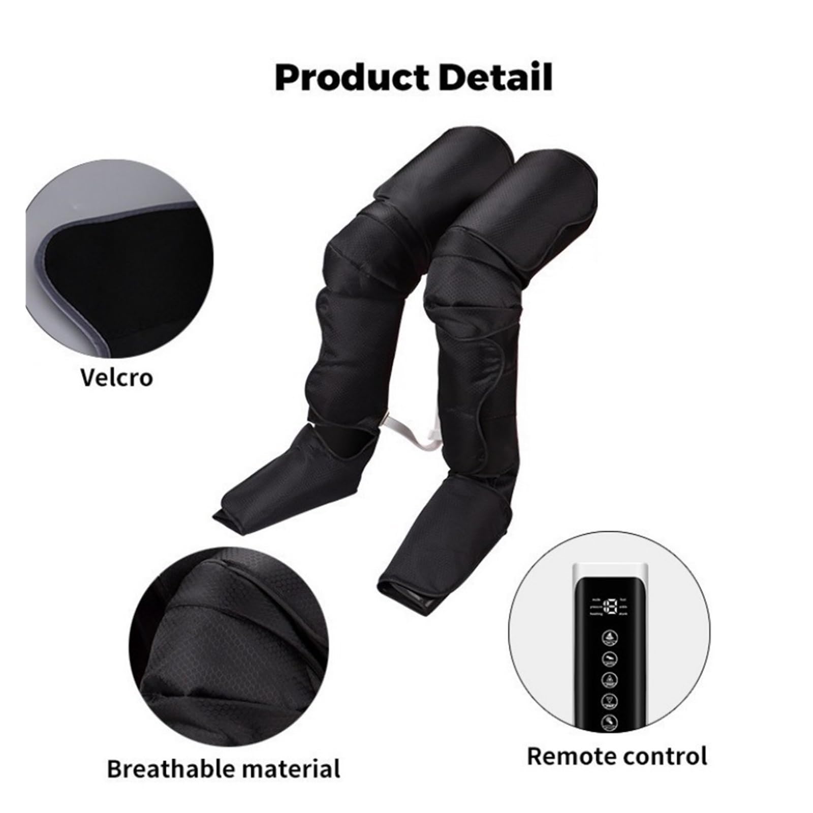 Masajeador de piernas con ondas aire for el hogar, circulación, instrumento belleza inflable inteligente a presión para la mayoría de tamaños