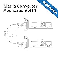 Vista 6 de 10Gtek Convertidor de medios Gigabit Ethernet con módulo 1000Base-SX incluido, MMF Dual LC Fibra a Ethernet RJ45 Convertidor para 10/100/1000Base-Tx