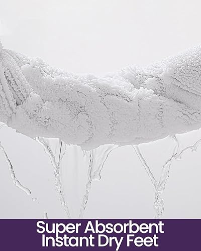 Miniatura 7 de DEXI Alfombra de baño de 24 x 36 pulgadas, antideslizante y lavable para suelo de ducha, tapete de baño suave absorbente con respaldo de goma,