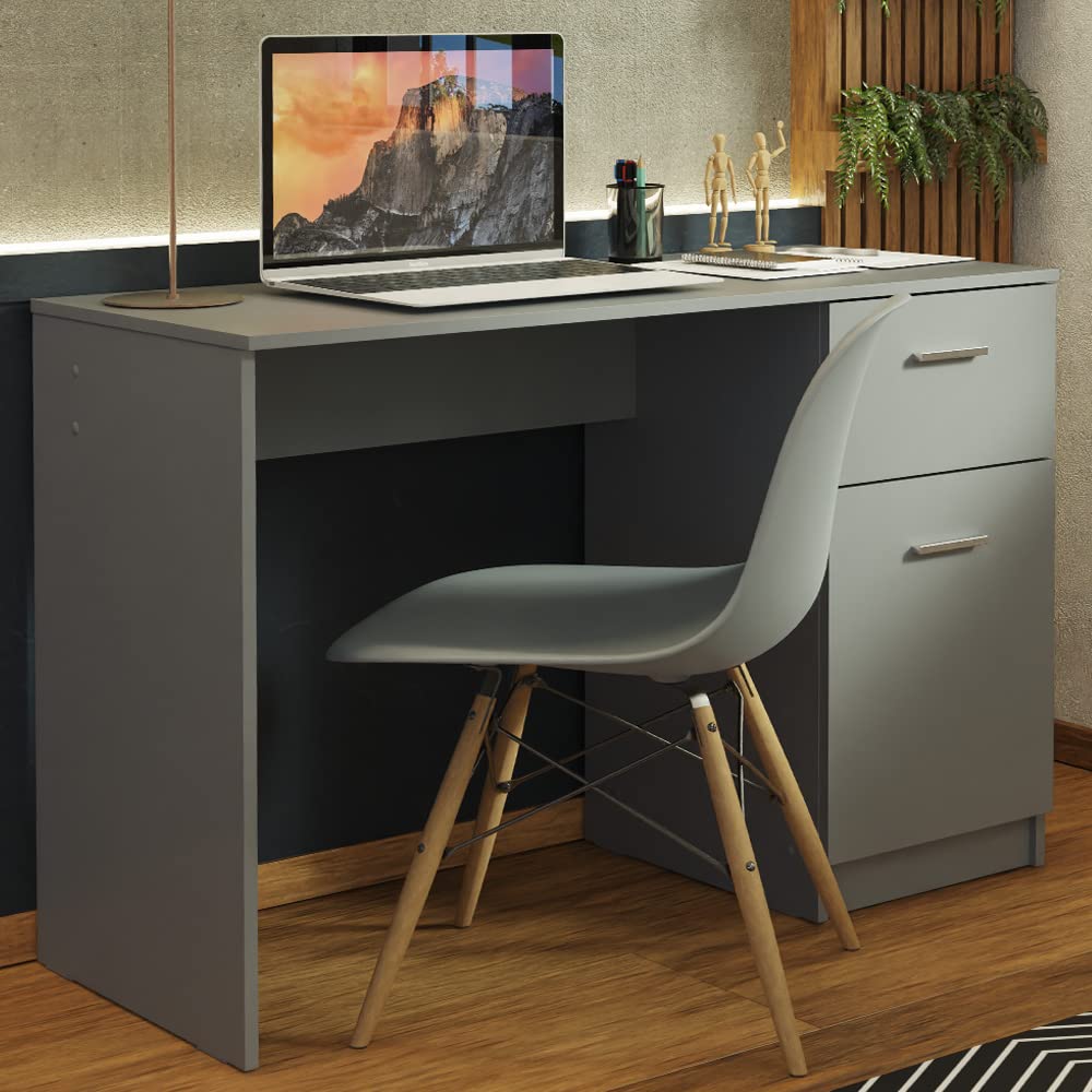 Madesa Compact Computer Desk Study Table for Small Spaces Home Office 43 Inch Student Laptop PC Writing Desks with Storage and Drawer, Ergonomic