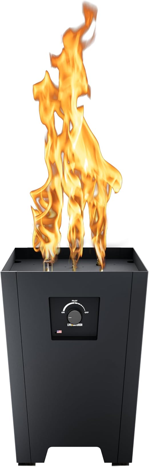 FireStorm™ Series I Black Propane - Portable Fire Pit - Easy Breakdown and Assembly - Fuel Efficient Propane Burning Campfire - Powder-Coated Steel