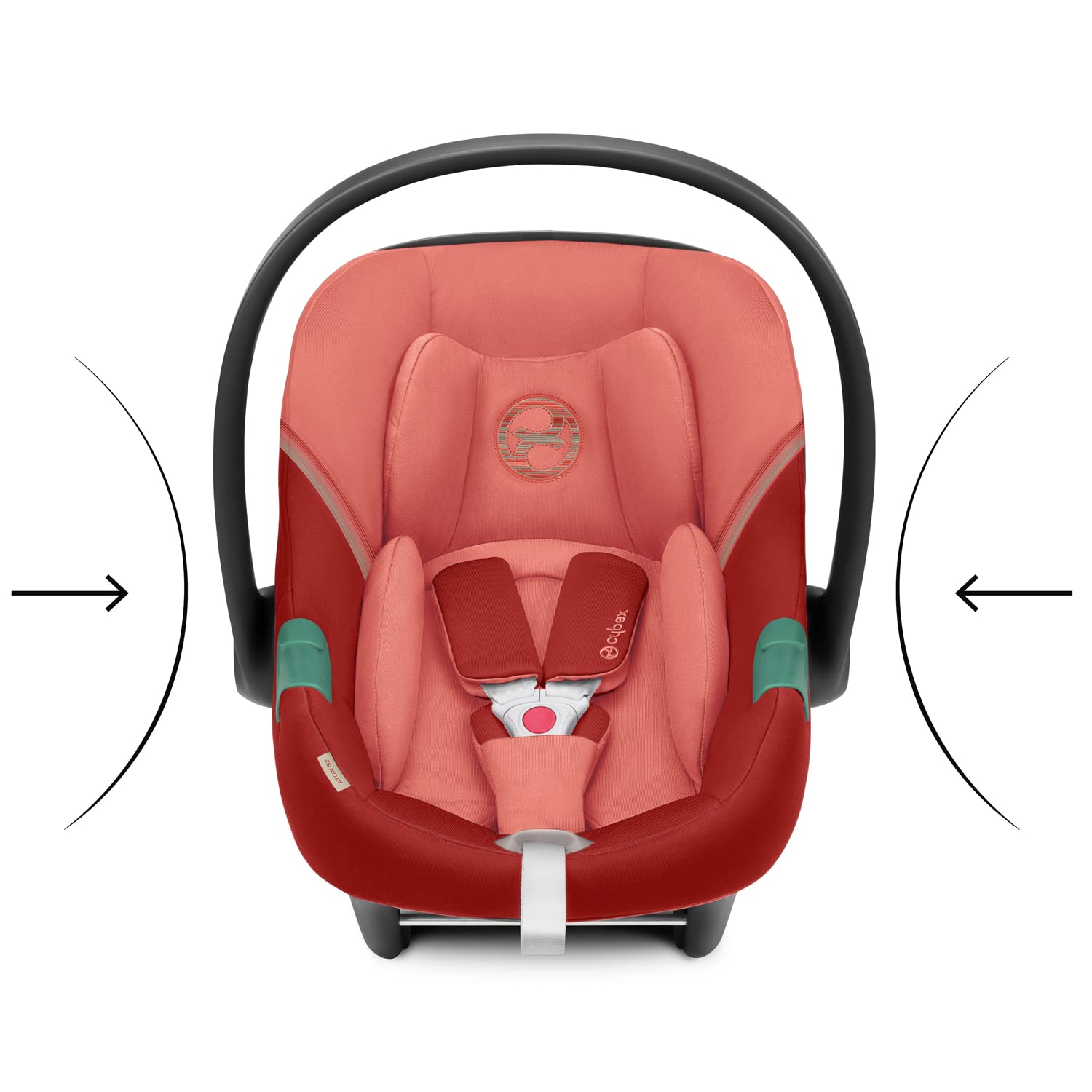 CYBEX Gold fotelik samochodowy dla dzieci Aton S2 i-Size, Od urodzenia do ok. 24 miesięcy, Maks. 13 kg, Z wkładką dla noworodka, Kompatybilny z SensorSafe, Hibiscus Red