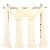 Hiseng Mariage Arche Tenture Décoration Mariage Extérieur Blanc Rideaux de Lit à Baldaquin Tulle Voilage Mousseline de Soie Fond Décor pour Fête Cérémonie Plafond (Rouge Corail,0.75x3m Hiseng Mariage Arche Tenture Décoration Mariage Extérieur Blanc Rideaux de Lit à Baldaquin Tulle Voilage Mousseline de Soie Fond Décor pour Fête Cérémonie Plafond (Rouge Corail,0.75x3m