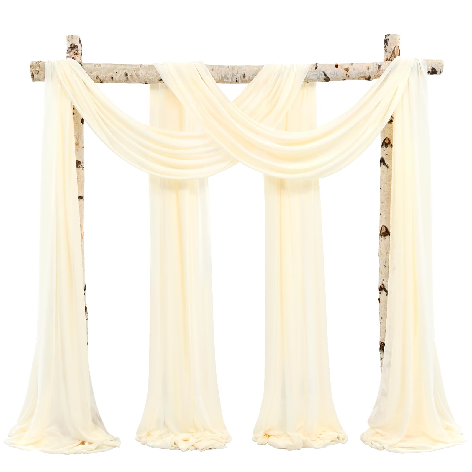 Rideaux d'arche de mariage pour masquer les structures et sublimer l'autel de cérémonie