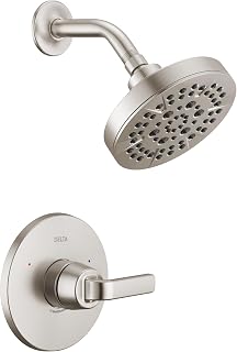 Delta Lineax 14 Series 5-Setting Shower Faucet Set, Brushed Nickel Shower Head and Handle Set, Valve Trim Kit, Stainless T14262-SS (Valve Not Included)
